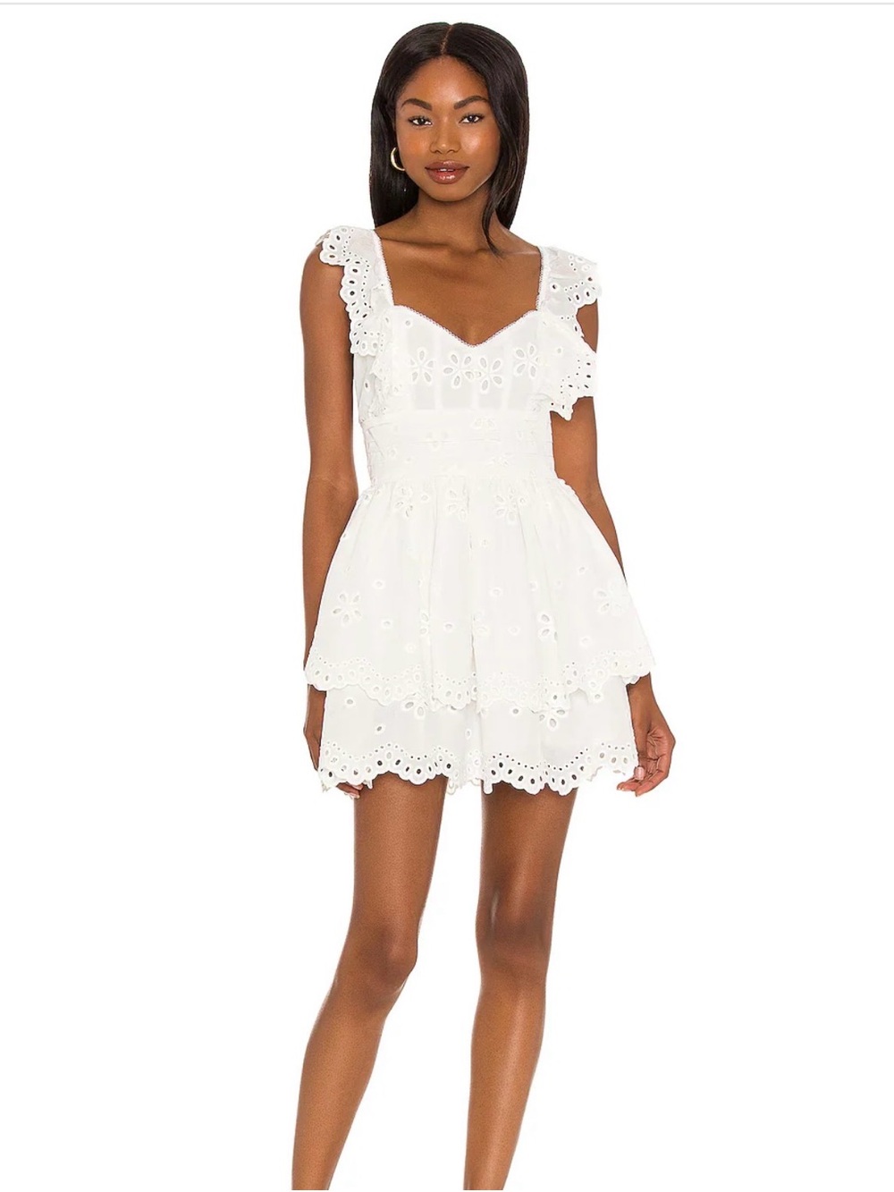 For Love and Lemons Serena Sleeveless Dress in Ivory size Medium